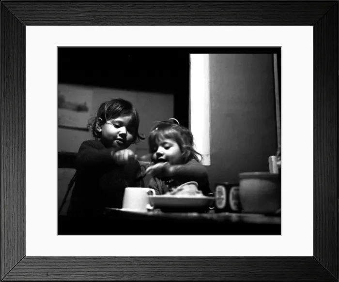 Framed Print : Children pretending to cook Framed Print : Children pretending to cook