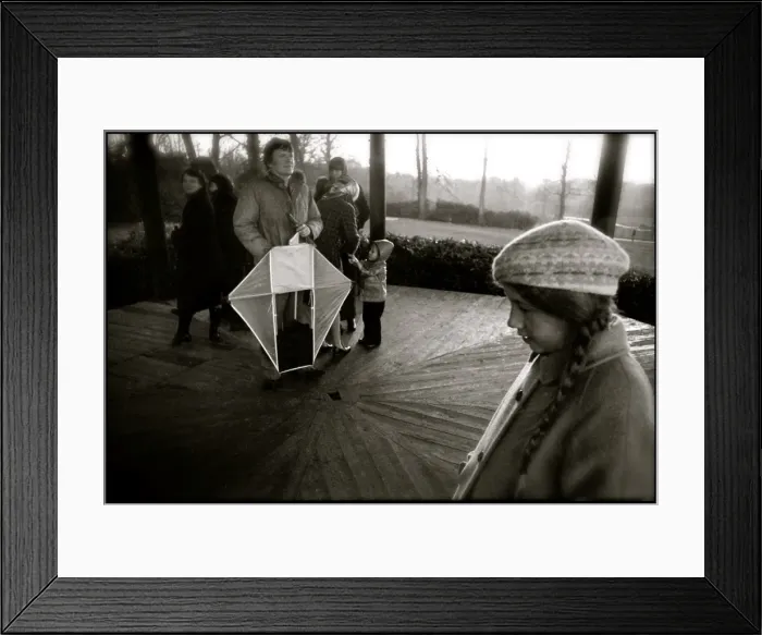 Framed Print : Young girl in bandstand Hampstead Heath early Framed Print : Young girl in bandstand Hampstead Heath early