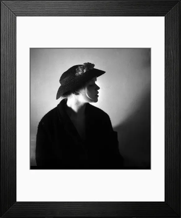 Framed Print : Young woman in victorian straw hat Framed Print : Young woman in victorian straw hat