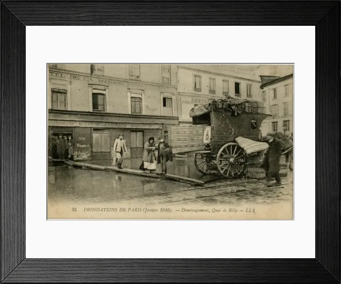 Framed Print : Paris Floods - Relocation - Quai de Billy Framed Print : Paris Floods - Relocation - Quai de Billy