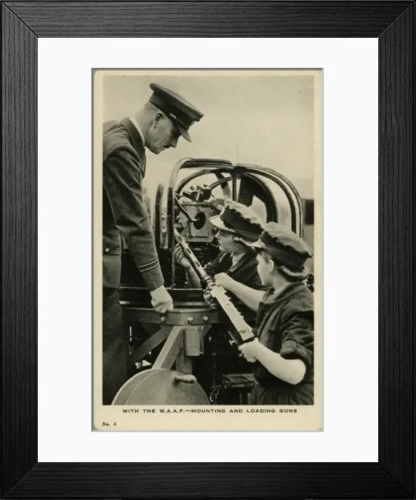 Framed Print : WW2 - With the W. A. A. F. - Mounting and Loading Guns Framed Print : WW2 - With the W. A. A. F. - Mounting and Loading Guns