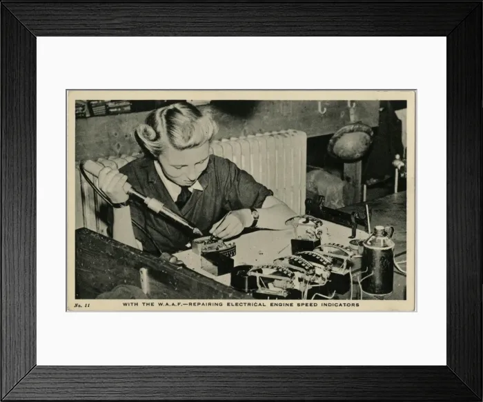 Framed Print : WW2 - With the W. A. A. F. - Repairing Speed Indicators Framed Print : WW2 - With the W. A. A. F. - Repairing Speed Indicators