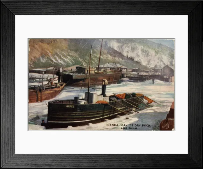 Framed Print : Lake Baikal, Siberia, Russia - Ice Dry Dock Framed Print : Lake Baikal, Siberia, Russia - Ice Dry Dock