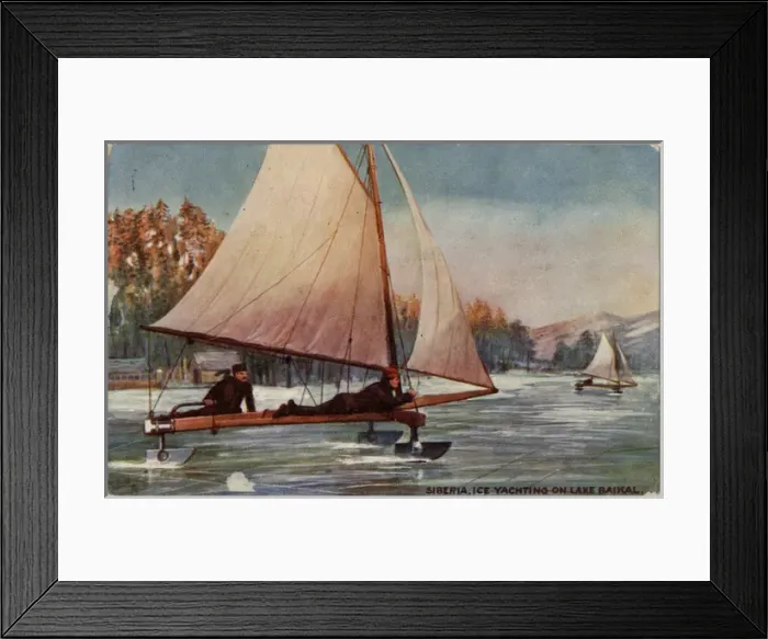 Framed Print : Lake Baikal, Siberia, Russia - Ice Yachting Framed Print : Lake Baikal, Siberia, Russia - Ice Yachting
