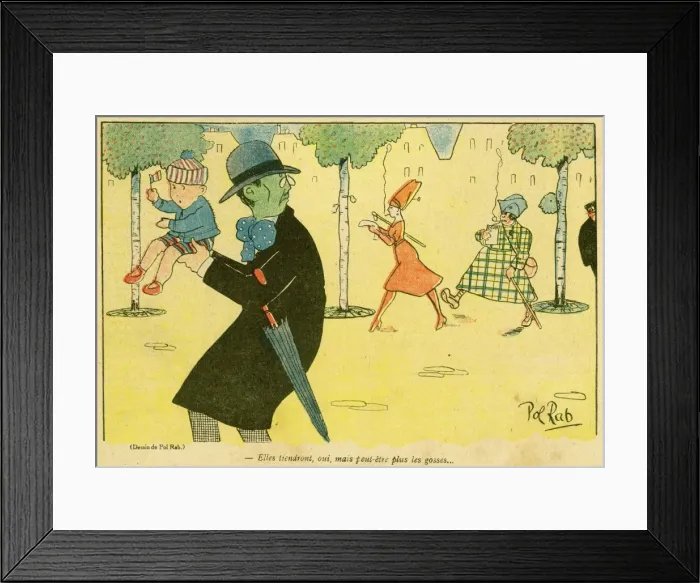 Framed Print : Cartoon, Prediction of role reversal after the war, WW1