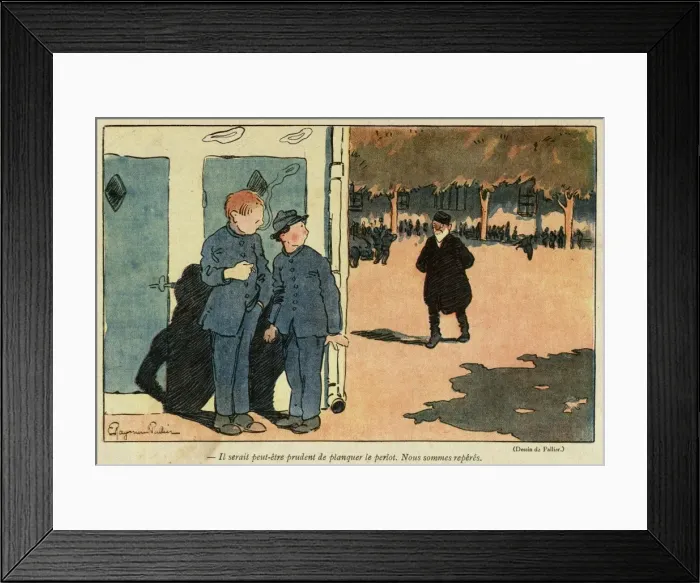 Framed Print : Cartoon, We ve been spotted, WW1 Framed Print : Cartoon, We ve been spotted, WW1