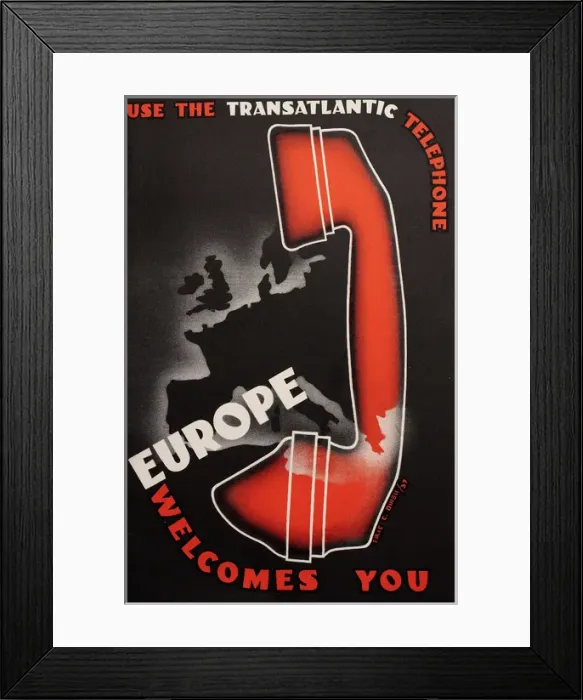 Framed Print : Poster, Use the Transatlantic Telephone Framed Print : Poster, Use the Transatlantic Telephone