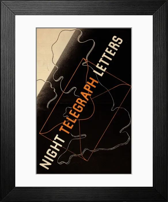 Framed Print : Poster, Night Telegraph Letters Framed Print : Poster, Night Telegraph Letters