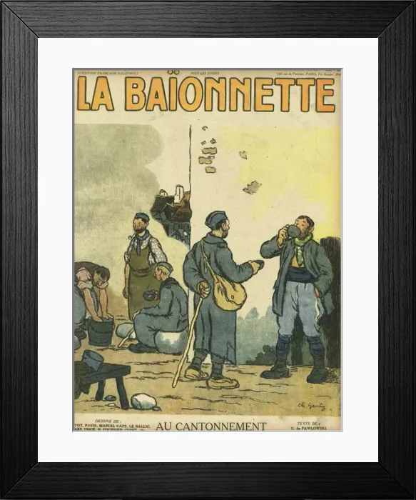 Framed Print : Front cover, La Baionnette, WW1 Framed Print : Front cover, La Baionnette, WW1