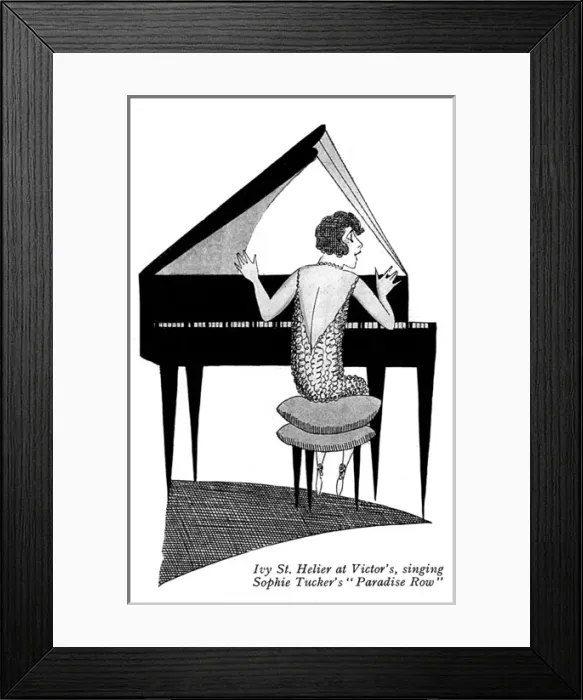 Framed Print : Ivy St Helier singing at Chez Victor by Fish Framed Print : Ivy St Helier singing at Chez Victor by Fish
