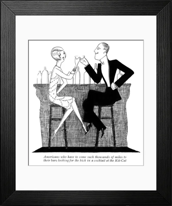 Framed Print : Cocktails at the Kit-Cat restaurant, 1926 by Fish Framed Print : Cocktails at the Kit-Cat restaurant, 1926 by Fish
