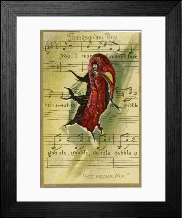Framed Print : USA - Thanksgiving Day - Turkey thrilled by his fame Framed Print : USA - Thanksgiving Day - Turkey thrilled by his fame