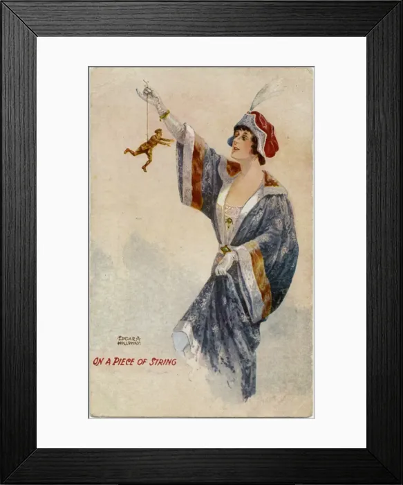 Framed Print : Emancipation, her man at arms-length on a piece of string Framed Print : Emancipation, her man at arms-length on a piece of string