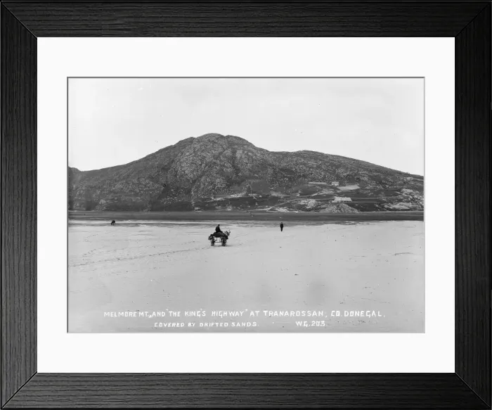 Framed Print : Melmore Mountain and the Kings Highway at Tranarossan, Co D Framed Print : Melmore Mountain and the Kings Highway at Tranarossan, Co D