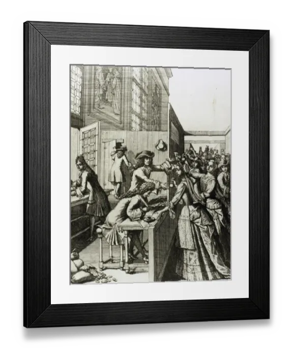 Framed Print : France. Tributes to the King. The people of France paying th Framed Print : France. Tributes to the King. The people of France paying th