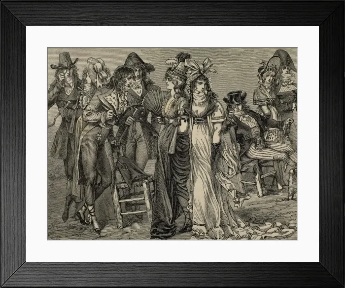 Framed Print : French history. First Empire (1804-1820). Dressed as bourgeo Framed Print : French history. First Empire (1804-1820). Dressed as bourgeo