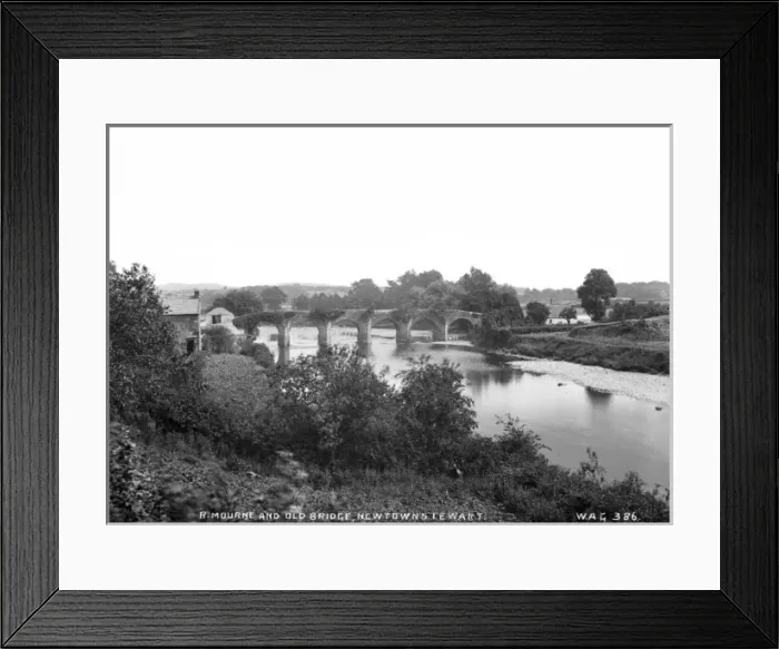 Framed Print : R. Mourne and Old Bridge, Newtownstewart Framed Print : R. Mourne and Old Bridge, Newtownstewart