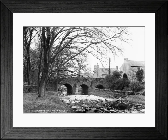 Framed Print : Old Bridge and River at Glynn, Co Antrim Framed Print : Old Bridge and River at Glynn, Co Antrim