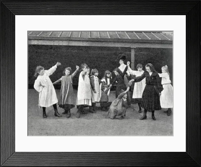 Framed Print : Stanhope Street School, London - Playing Statues Framed Print : Stanhope Street School, London - Playing Statues
