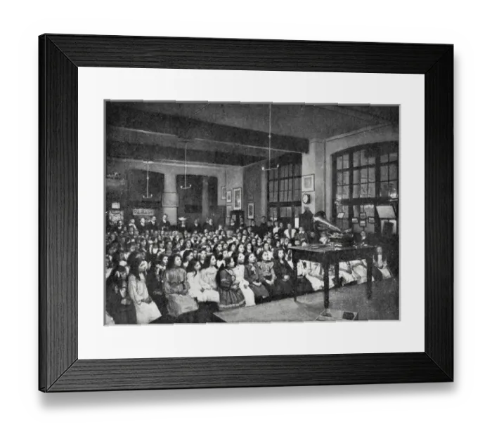 Framed Print : Old Castle Street School, London - Children Listen to Gramop Framed Print : Old Castle Street School, London - Children Listen to Gramop