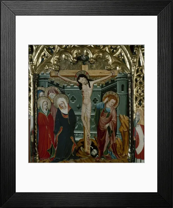 Framed Print : Altarpiece by Juan de Levi, 1401-1408. Gothic. Crucifixion Framed Print : Altarpiece by Juan de Levi, 1401-1408. Gothic. Crucifixion