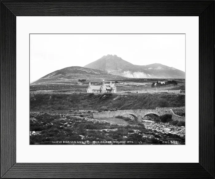 Framed Print : Slieve Bignian and Colligan Bridge, Mourne Mountains Framed Print : Slieve Bignian and Colligan Bridge, Mourne Mountains