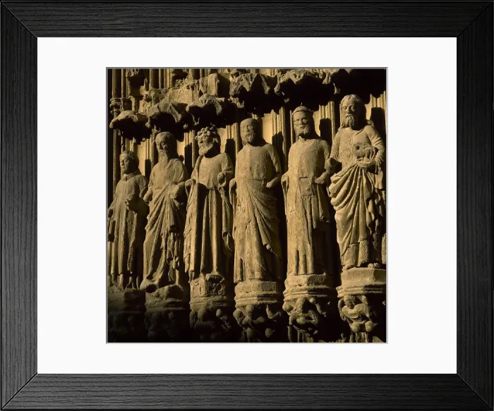 Framed Print : Spain. Huesca. Cathedral of Saint Mary. The doorway with Apo Framed Print : Spain. Huesca. Cathedral of Saint Mary. The doorway with Apo
