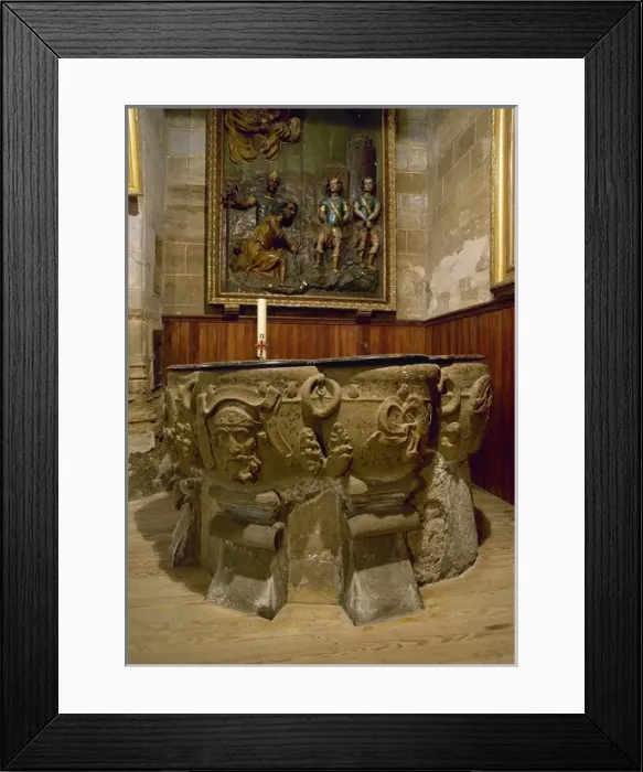 Framed Print : Spain. La Rioja. Calahorras Cathedral. Martyrss Baptismal Framed Print : Spain. La Rioja. Calahorras Cathedral. Martyrss Baptismal