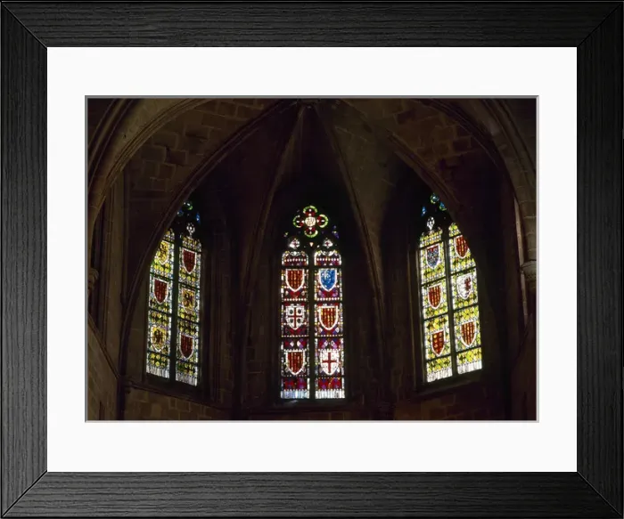 Framed Print : Spain. Barcelona. Chapel of Santa Agata. 14th century. Stain Framed Print : Spain. Barcelona. Chapel of Santa Agata. 14th century. Stain