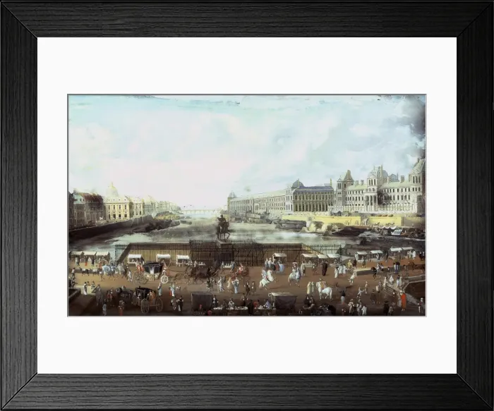 Framed Print : France. Paris. New bridge Louvre Palace and the College of F Framed Print : France. Paris. New bridge Louvre Palace and the College of F