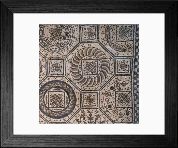 Framed Print : Spain. Navarre. Geometric mosaic. From Villafranca. Navarre Framed Print : Spain. Navarre. Geometric mosaic. From Villafranca. Navarre