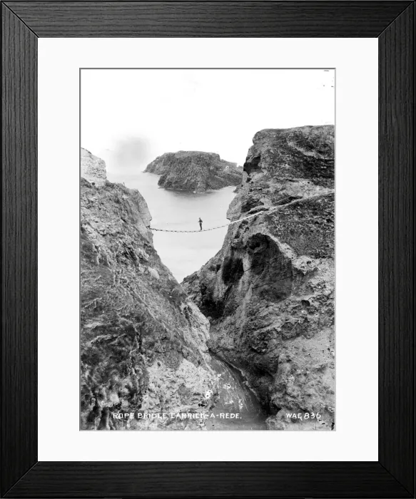 Framed Print : Rope Bridge, Carrick-A-Rede Framed Print : Rope Bridge, Carrick-A-Rede