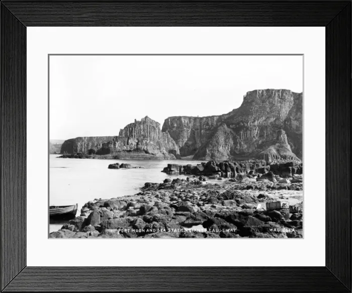 Framed Print : Port Moon and Sea Stacks, Giants Causeway Framed Print : Port Moon and Sea Stacks, Giants Causeway