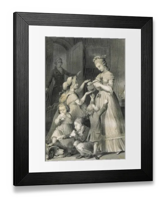 Framed Print : The Sorrows of Young Werther, 1774. Werther surprises Charlo Framed Print : The Sorrows of Young Werther, 1774. Werther surprises Charlo