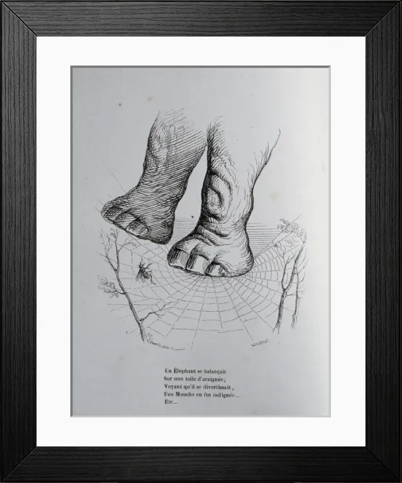 Framed Print : Caricature of The private and public life of animals, by J. J Framed Print : Caricature of The private and public life of animals, by J. J