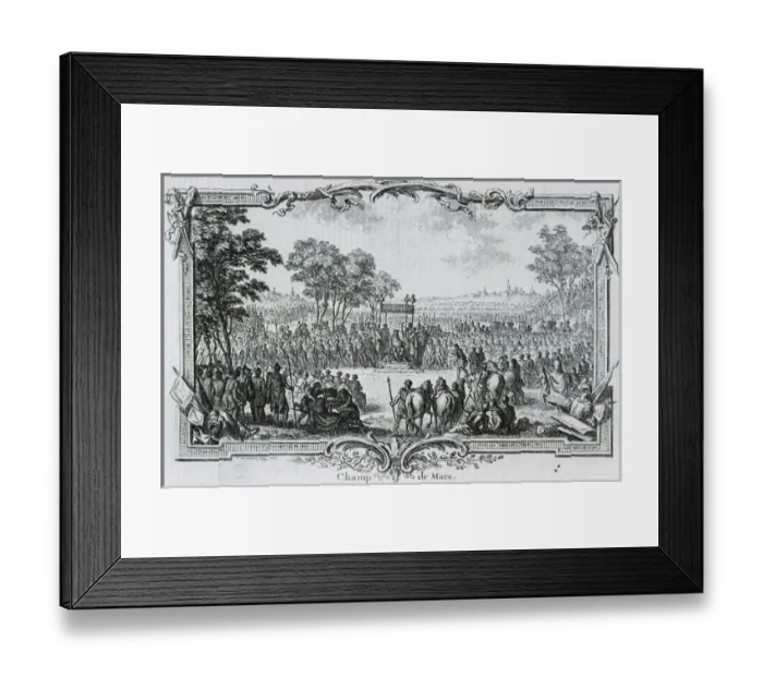 Framed Print : France. Paris. Champ de Mars during a ceremony. Engraving, 1 Framed Print : France. Paris. Champ de Mars during a ceremony. Engraving, 1