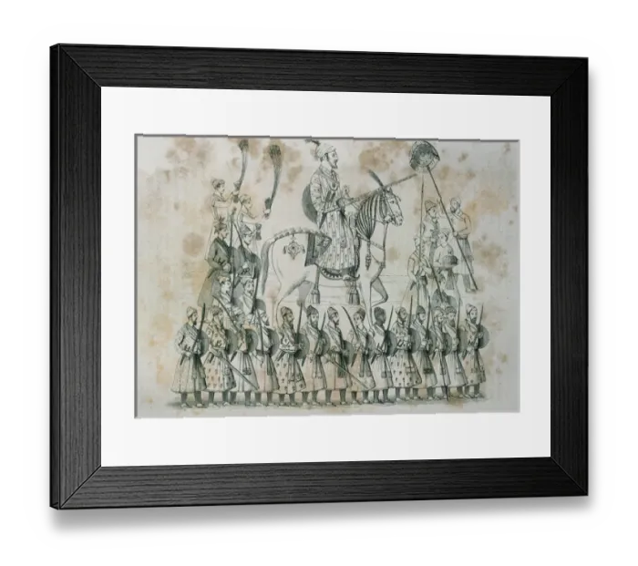 Framed Print : India. Maratha Empire. Founded by King Shivaji. Engraving Framed Print : India. Maratha Empire. Founded by King Shivaji. Engraving