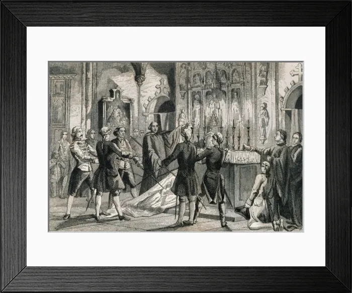 Framed Print : War of Spanish Succession (1702-1715). Oath of the captains