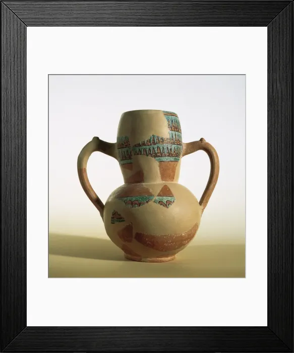 Framed Print : Ceramic jug. From Pla des Almata, 713-715. Spain Framed Print : Ceramic jug. From Pla des Almata, 713-715. Spain