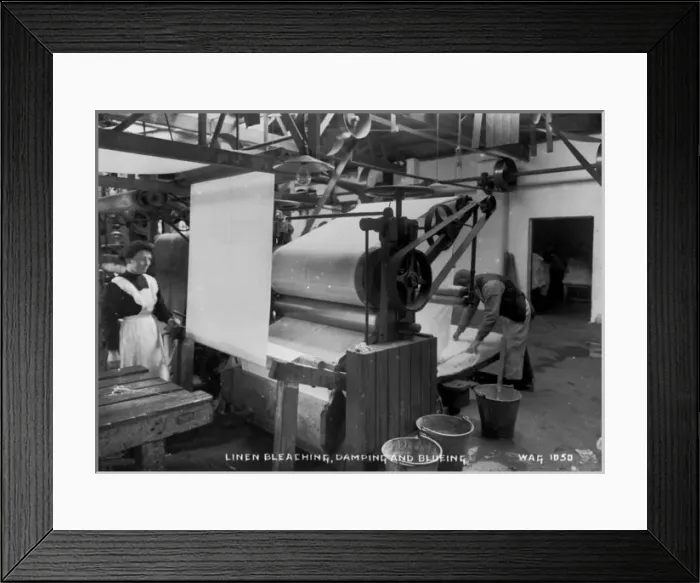 Framed Print : Linen Bleaching, Damping and Blueing Framed Print : Linen Bleaching, Damping and Blueing