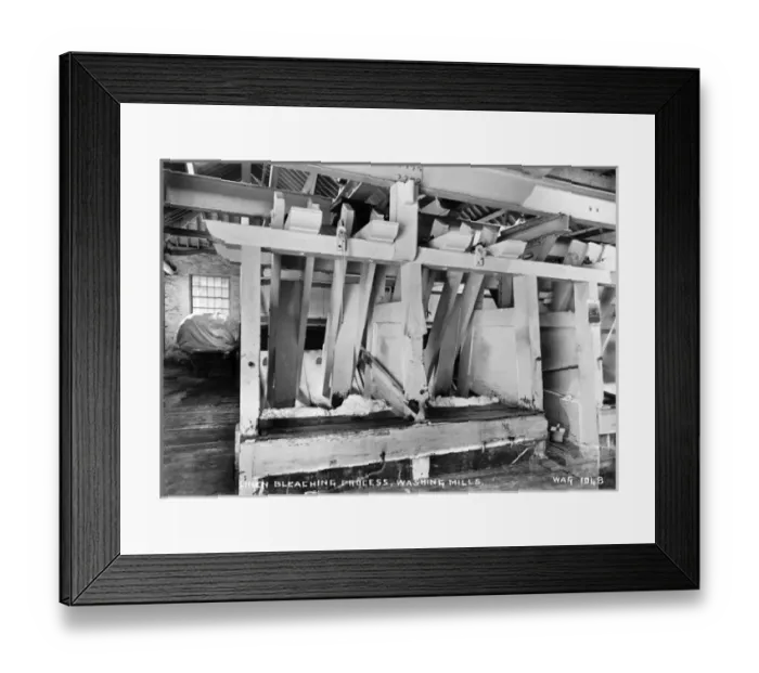 Framed Print : Linen Bleaching Process, Washing Mills Framed Print : Linen Bleaching Process, Washing Mills