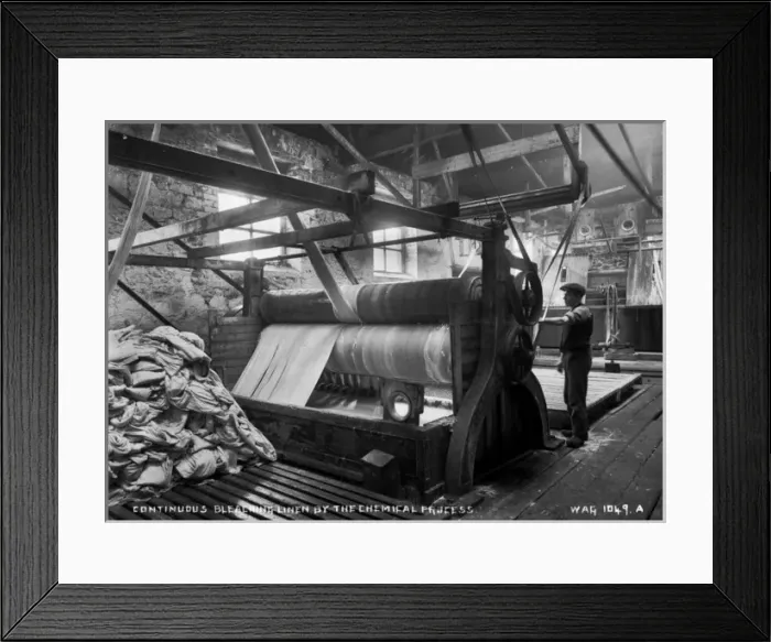 Framed Print : Continuous Bleaching Linen By the Chemical Process Framed Print : Continuous Bleaching Linen By the Chemical Process