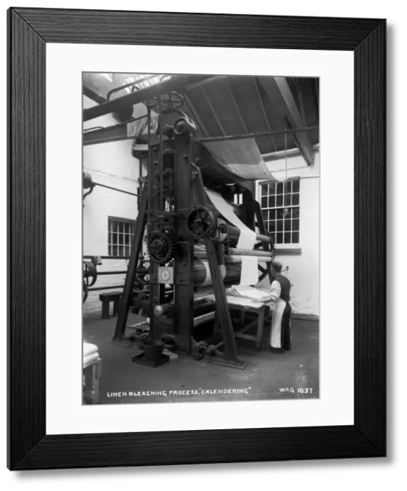 Framed Print : Linen Bleaching Process, Calendering Framed Print : Linen Bleaching Process, Calendering