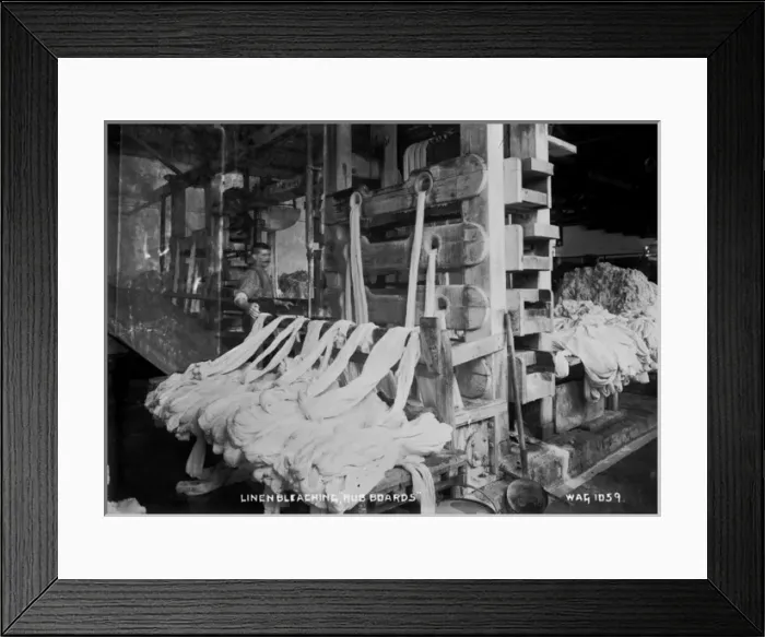 Framed Print : Linen Bleaching, Rub Boards Framed Print : Linen Bleaching, Rub Boards