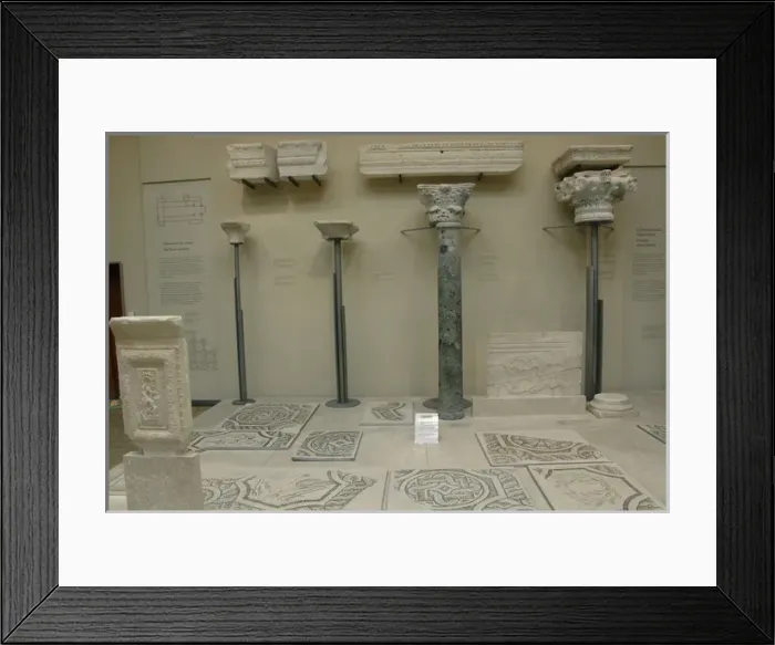 Framed Print : Byzantine Museum. Room. Architectural remains. Athens. Greec Framed Print : Byzantine Museum. Room. Architectural remains. Athens. Greec