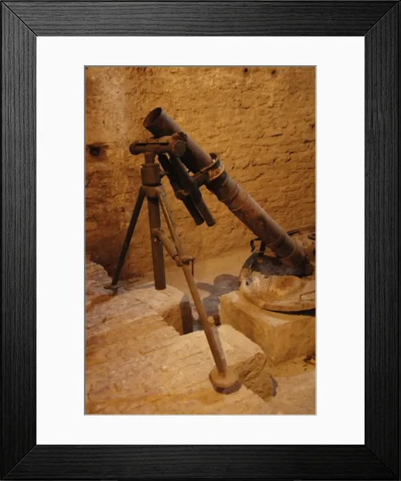 Framed Print : Mortar. Military Museum of the Citadel. Republic of Albania Framed Print : Mortar. Military Museum of the Citadel. Republic of Albania