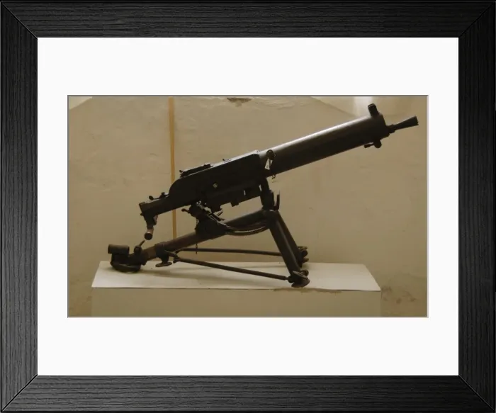Framed Print : Machine gun. Military Museum of the Citadel. Gjirokaster. Re Framed Print : Machine gun. Military Museum of the Citadel. Gjirokaster. Re