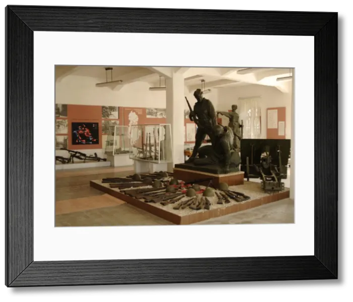 Framed Print : Military Museum of the Citadel. Room. Gjirokaster Castle. Re Framed Print : Military Museum of the Citadel. Room. Gjirokaster Castle. Re