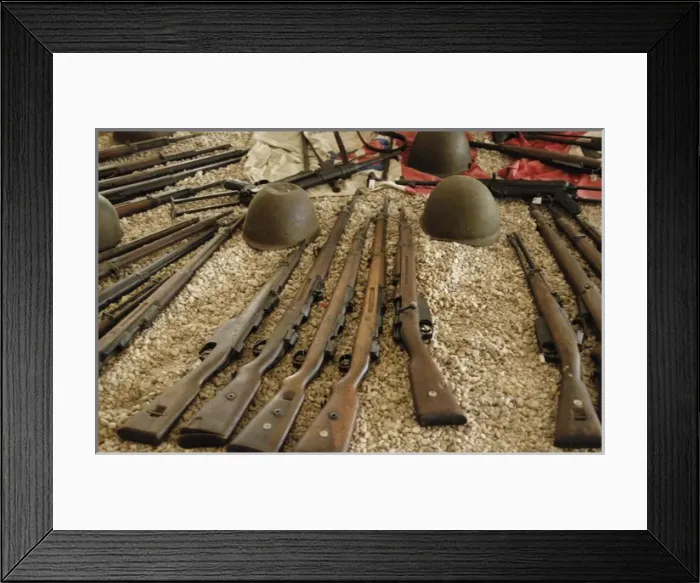 Framed Print : Rifles and submachine guns (SMG). Military Museum of the Cit Framed Print : Rifles and submachine guns (SMG). Military Museum of the Cit