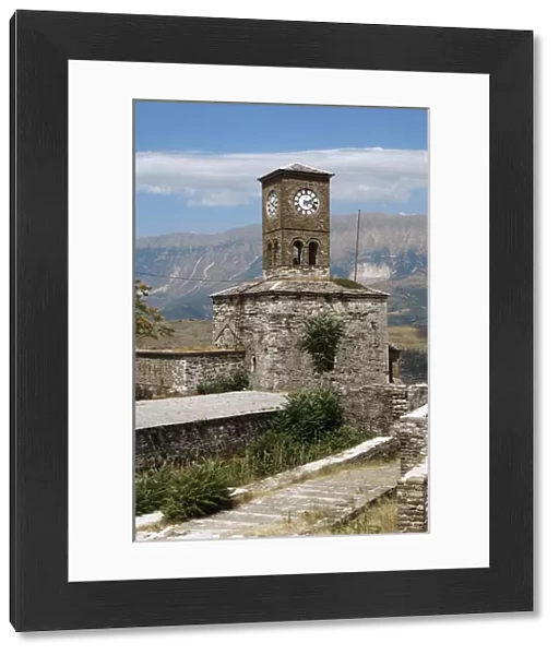 Albania. Gjirokaster. Castle and clock tower